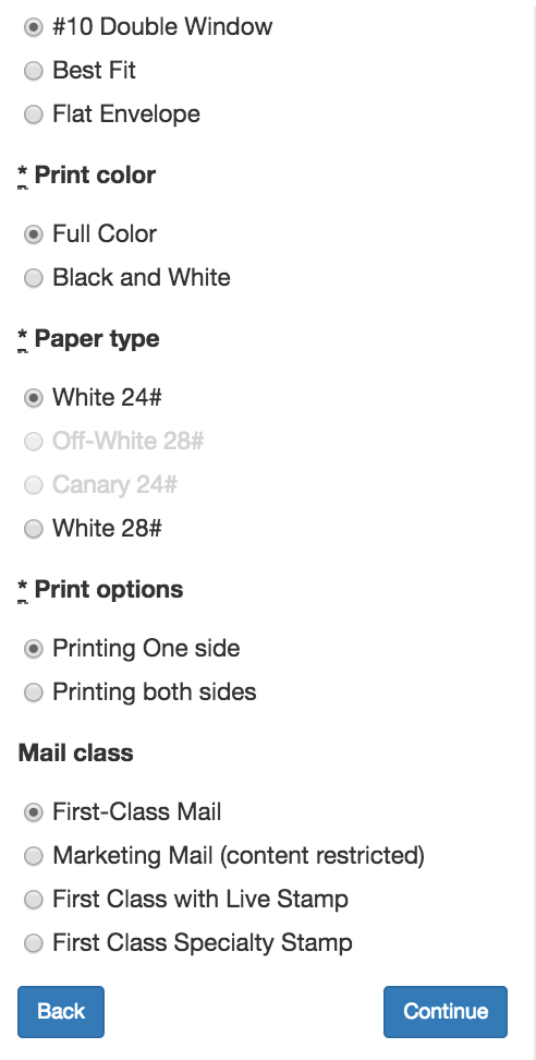 Choose Options