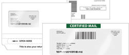 Certified/Reply Mail Kit