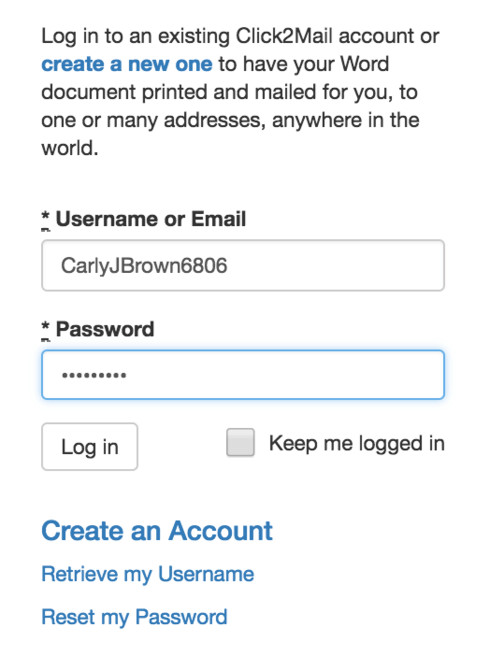 Create New Account